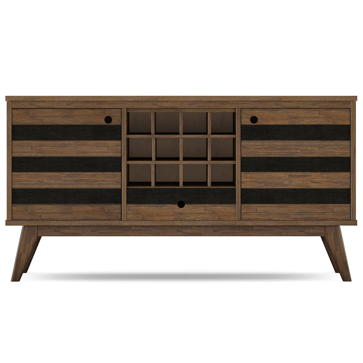 Clarkson 60 Inch Wide Solid Acacia Wood Sideboard with Wine Storage