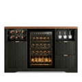 Coffee Bar Cabinet Built for Home Entertaining, 53 Inch Width, Wine Rack Storage, Mini Fridge Space