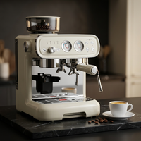 Espresso Machine with Grinder, 20 Bar Espresso Machine with Milk Frother Steam Wand, Espresso Machines for Home, Expresso Coffee Machines Professional, Cappuccino Latte Machine — Studio Shot