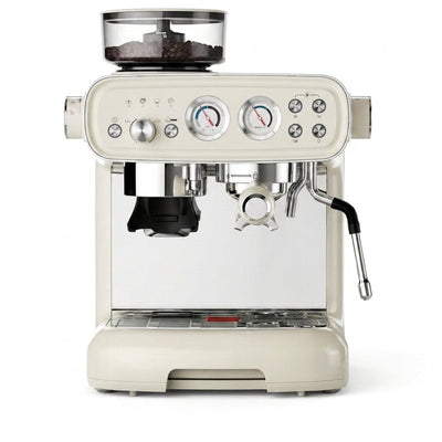 Espresso Machine Built for Café-Quality Coffee, 20 Bar Pressure, Built-In Grinder, Milk Frother Steam Wand