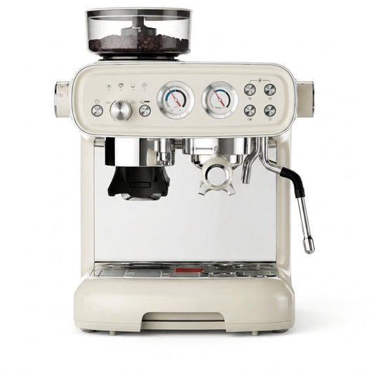 Espresso Machine with Grinder, 20 Bar Espresso Machine with Milk Frother Steam Wand, Espresso Machines for Home, Expresso Coffee Machines Professional, Cappuccino Latte Machine — Studio Shot