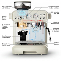 Espresso Machine with Grinder, 20 Bar Espresso Machine with Milk Frother Steam Wand, Espresso Machines for Home, Expresso Coffee Machines Professional, Cappuccino Latte Machine — How It Works