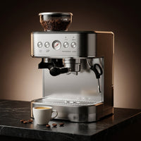 Espresso Machine with Grinder Espresso Maker Stainless Steel with Milk Frother Cappuccino Machine Semi Automatic Espresso Machine — Studio Shot