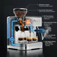 Espresso Machine with Grinder Espresso Maker Stainless Steel with Milk Frother Cappuccino Machine Semi Automatic Espresso Machine — How It Works