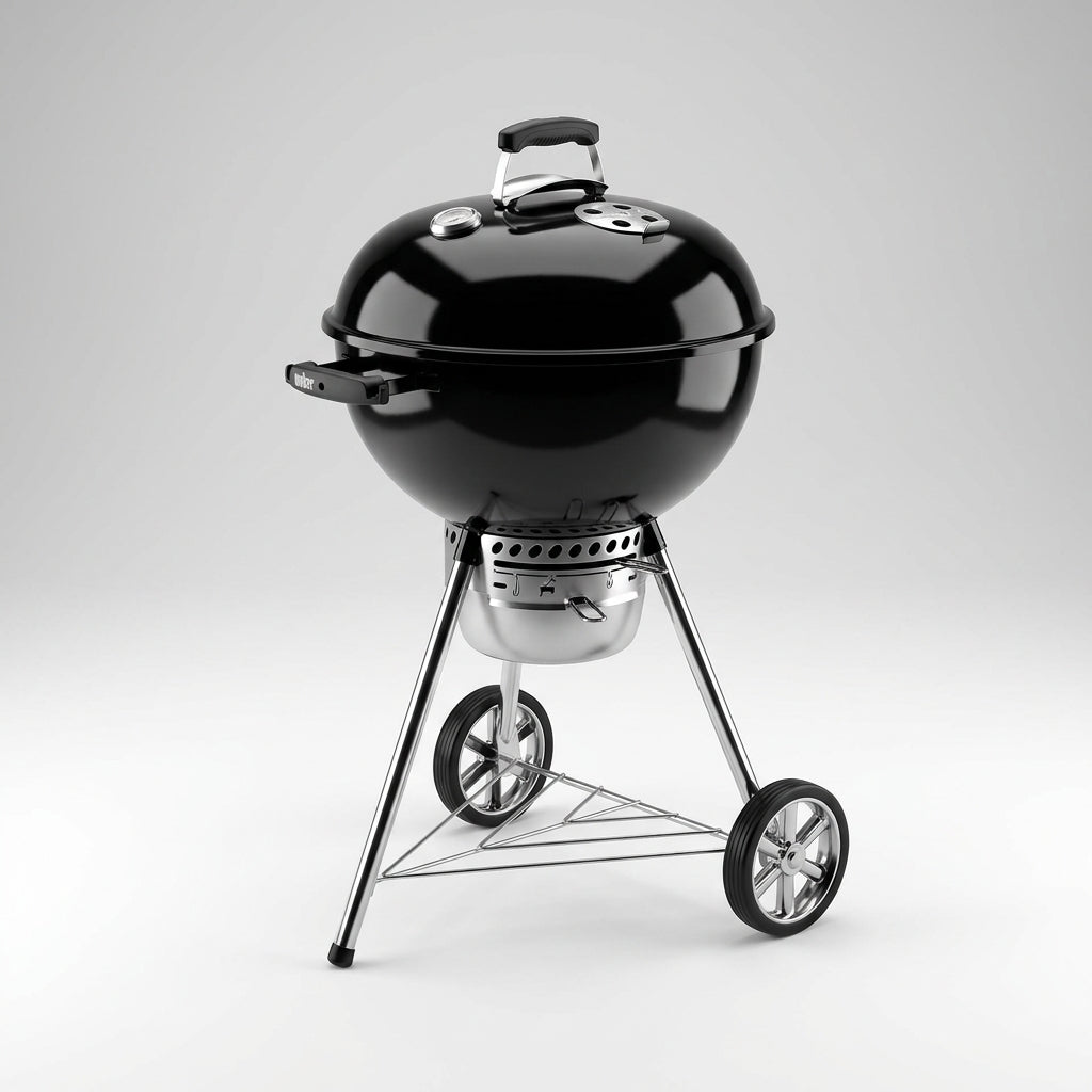 Outdoor Household Kettle BBQ Grill Charcoal BBQ Grill round Apple Grill — Studio Shot