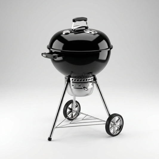 Outdoor Household Kettle BBQ Grill Charcoal BBQ Grill round Apple Grill — Studio Shot