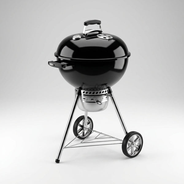 Outdoor Household Kettle BBQ Grill Charcoal BBQ Grill round Apple Grill — Studio Shot