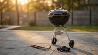 Outdoor Household Kettle BBQ Grill Charcoal BBQ Grill round Apple Grill — Lifestyle