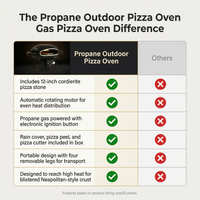Propane Outdoor Pizza Oven Gas Pizza Oven — Comparison