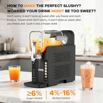 Slushie Machine for Home,No Ice Needed,Frozen Drink Maker with LED Display,6 Pre-Set Programs,for Margaritas,Smoothies,Ice Cream