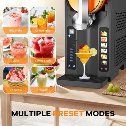 Slushie Machine for Home,No Ice Needed,Frozen Drink Maker with LED Display,6 Pre-Set Programs,for Margaritas,Smoothies,Ice Cream
