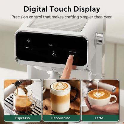 Coffee Maker Espresso Coffee Machine With Milk Frother Wand And Removable Water Tank PE3320A App