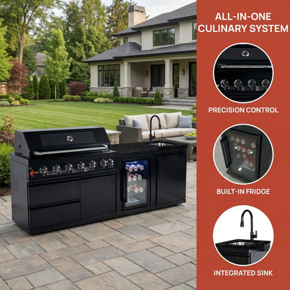 6-Burner 85000 BTU Deluxe Stainless Steel Propane Gas Grill