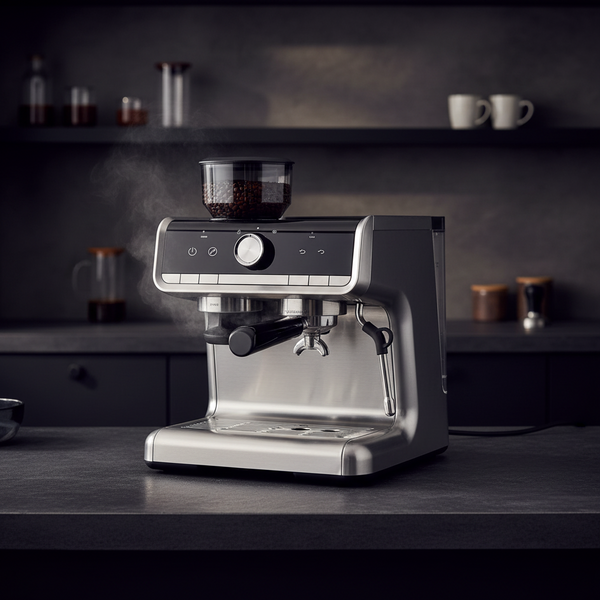 Espresso Coffee Maker with Milk Frother, Brushed Stainless Steel Espresso Machine with Grinder, and Espresso Machine for Home Barista Cuppuccino Machine Use