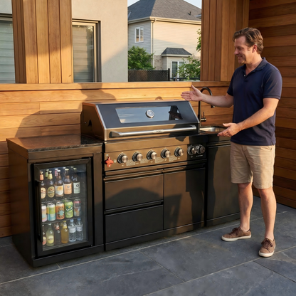 6-Burner 85000 BTU Deluxe Stainless Steel Propane Gas Grill