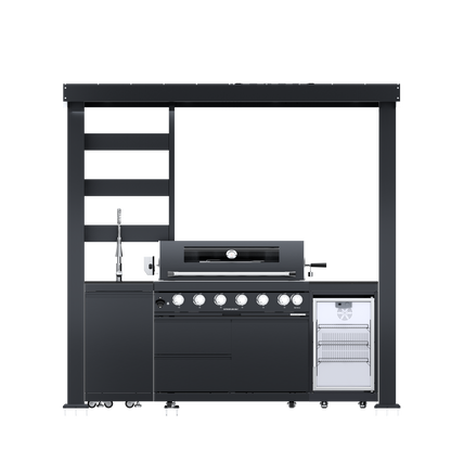 94-Inch Deluxe Stainless Steel Gas Outdoor Kitchen Barbecue Grill