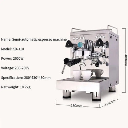 Stainless Steel Semi-automatic Espresso Machine